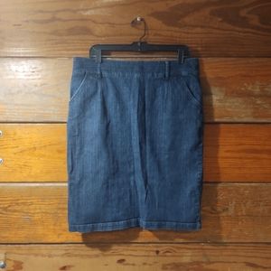 BODEN • KNEE LENGTH DENIM SKIRT SIZE 16